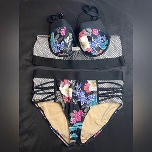 Flower Corset Bikini -Top 42C Bottom 18